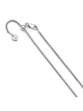 Lex & Lu 14k White Gold 1.15mm Rolo Pendant Chain Necklace 